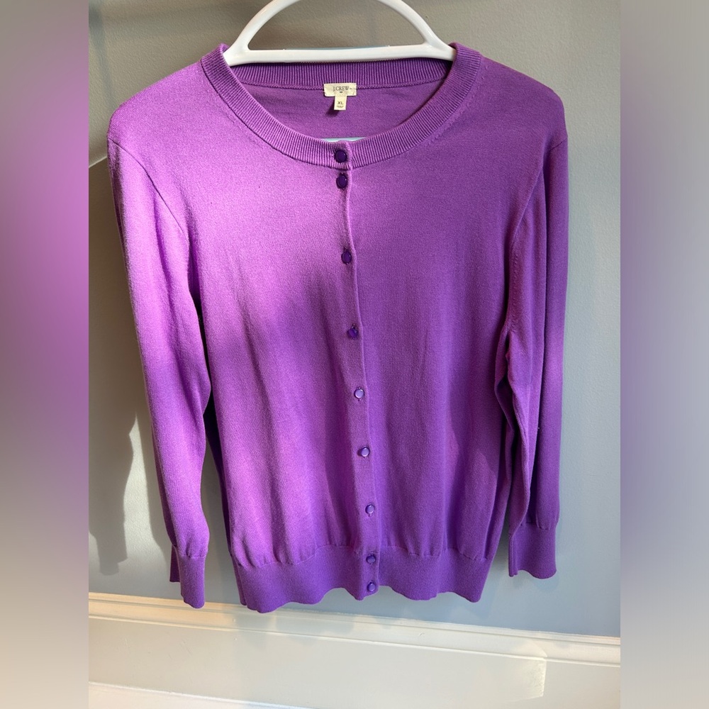J. Crew Purple Women's Cardigan Sweater